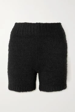 SKIMS Cozy Knit Short – Onyx – Shorts Aus Bouclé ,Schwarz