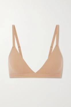 SKIMS Fits Everybody Triangle Bralette – Clay – Triangel-BH ,Beige