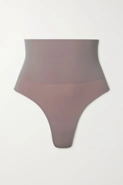 SKIMS Core Control Thong – Umber – String ,Neutral