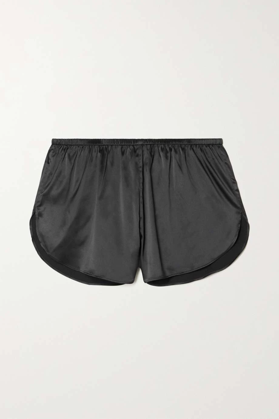 SKIMS Woven Shine Short – Onyx – Shorts Aus Stretch-Satin ,Schwarz 1 SKIMS Woven Shine Short – Onyx – Shorts Aus Stretch-Satin ,Schwarz