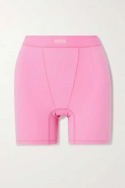 SKIMS Soft Lounge Boxer – Bubblegum – Shorts Aus Geripptem Stretch-Modal-Jersey ,Pink