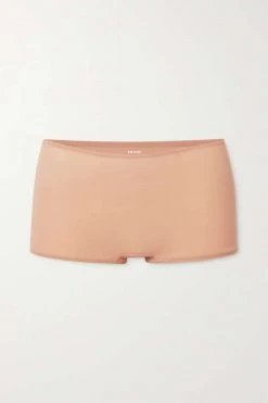 SKIMS Fits Everybody Boy Short – Ochre – Höschen ,Beige