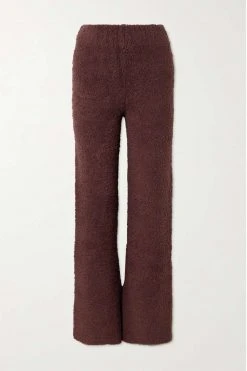 SKIMS Cozy Knit Pant – Garnet – Jogginghose Aus Bouclé ,Plaume