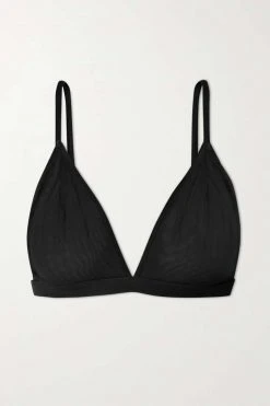 SKIMS Mesh Triangle Bralette – Onyx – Triangel-BH Aus Mesh ,Schwarz
