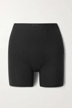 SKIMS Boyfriend Boxer – Onyx – Shorts Aus Jersey Aus Einer Modal-Baumwollmischung Mit Stretch-Anteil ,Schwarz