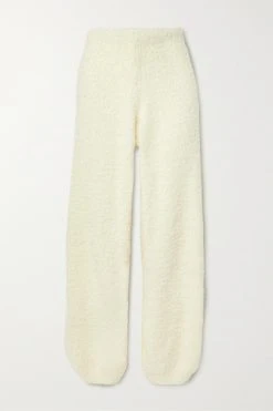 SKIMS Cozy Knit Jogger – Bone – Jogginghose Aus Bouclé ,Weiß
