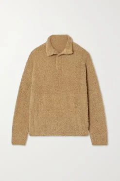 SKIMS Cozy Knit Pullover – Camel – Pullover Aus Bouclé