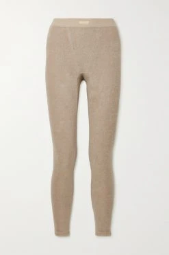 SKIMS Terry Legging – Desert – Leggings Aus Frottee Aus Einer Baumwollmischung ,Braun