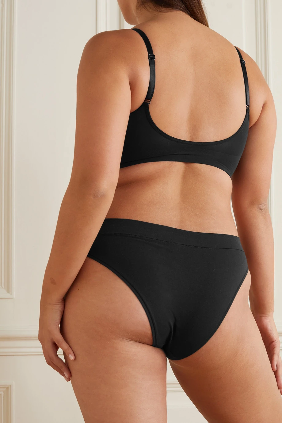 SKIMS Cotton Jersey Cheeky Tanga – Soot – Höschen Aus Stretch-Baumwoll-Jersey ,Schwarz 3 SKIMS Cotton Jersey Cheeky Tanga – Soot – Höschen Aus Stretch-Baumwoll-Jersey ,Schwarz – Bild 3