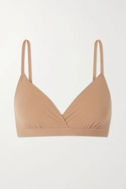 SKIMS Fits Everybody Crossover Bralette – Sienna – Soft-BH ,Hellbraun