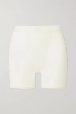 SKIMS Boyfriend Boxer – Marble – Shorts Aus Jersey Aus Einer Modal-Baumwollmischung Mit Stretch-Anteil ,Wollweiß