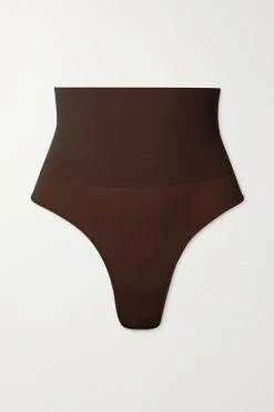 SKIMS Core Control Thong – Cocoa – String ,Neutral