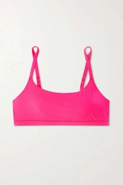 SKIMS Fits Everybody Scoop Neck Bra – Neon Pink – Soft-BH ,Puder