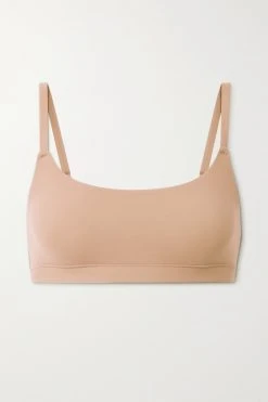 SKIMS Fits Everybody Scoop Neck Bra – Clay – Soft-BH ,Beige