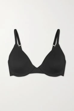 SKIMS Cotton Underwired Bra – Soot – Bügel-BH ,Schwarz