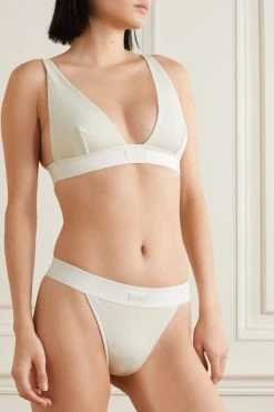 SKIMS Cotton Plunge Bralette – Bone – Bustier Aus Geripptem Jersey Aus Einer Baumwollmischung ,Weiß 11 SKIMS Cotton Plunge Bralette – Bone – Bustier Aus Geripptem Jersey Aus Einer Baumwollmischung ,Weiß -Skims Verkaufsgeschäft w920 q60 808