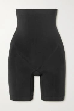 SKIMS High Waisted Bonded Short – Onyx – Gebondete Hoch Sitzende Shorts ,Schwarz