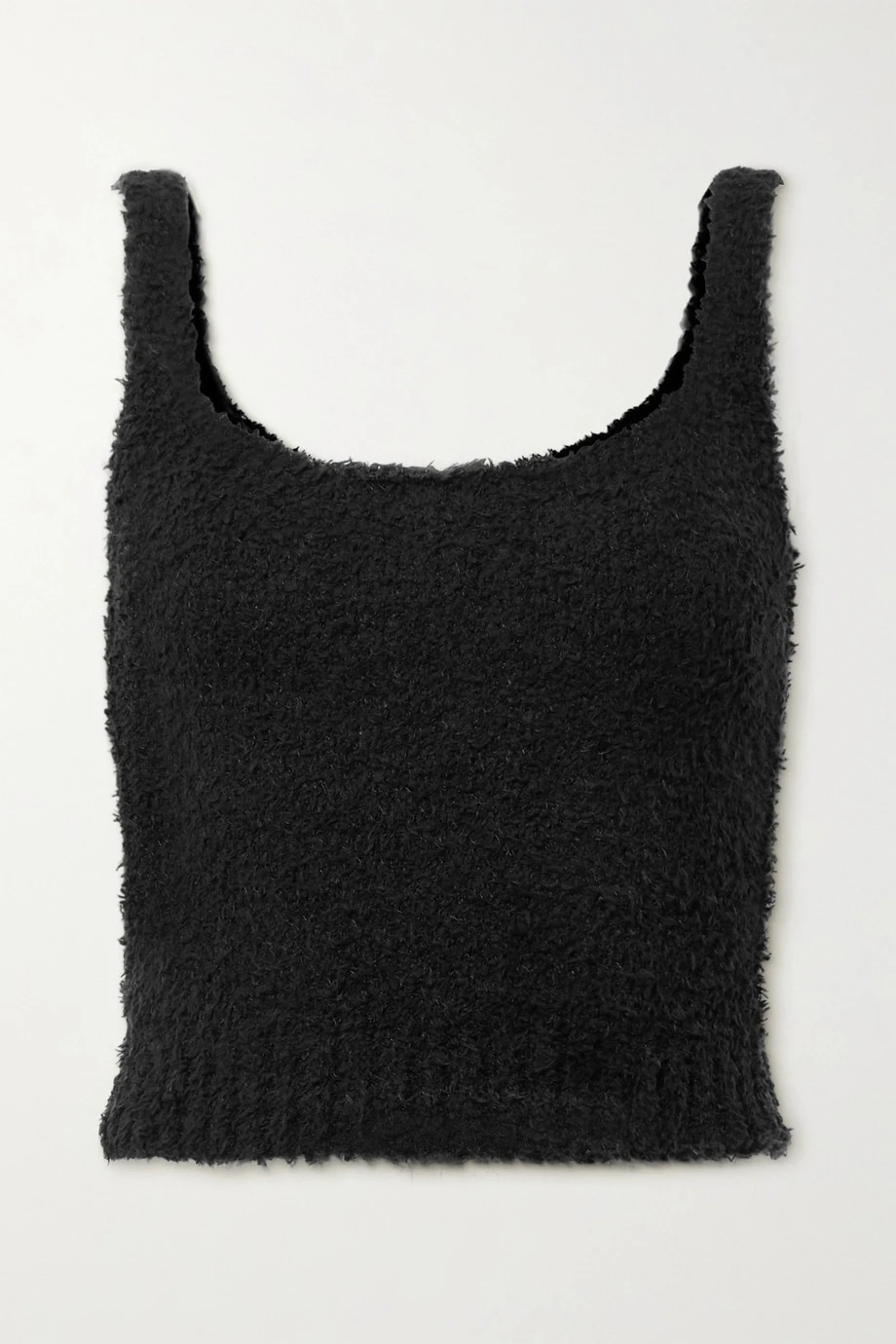 SKIMS Cozy Knit Tank – Onyx – Tanktop Aus Bouclé ,Schwarz 1 SKIMS Cozy Knit Tank – Onyx – Tanktop Aus Bouclé ,Schwarz