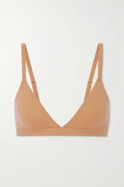 SKIMS Fits Everybody Triangle Bralette – Ochre – Triangel-BH ,Beige